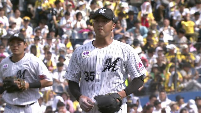 ロッテ田中晴也投手は、阪神打線を相手に5回6奪三振無失点と堂々のデビュー
