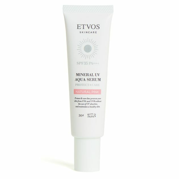 ミネラルUVアクアセラム ナチュラルピンク SPF35/PA+++ 30g 3,740円（エトヴォス TEL.0120・0477・80）