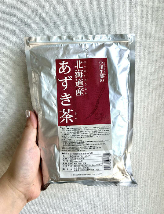 北海道産あずき茶（4g×50袋）￥1620／小川生薬 https://www.ogawasyouyaku.net/