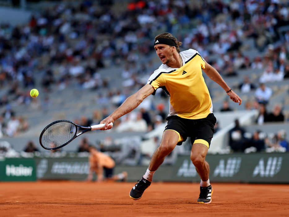 「フレンチ・オープン」（フランス・パリ）で決勝に進出したアレクサンダー・ズベレフ（ドイツ）（Getty Images）