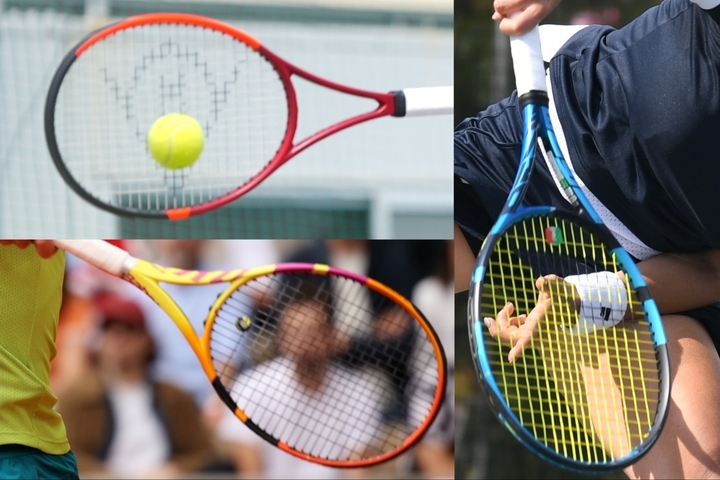 様々なカラーリングがあるテニスのラケット。メーカーにもよるが、赤、黄、青などのカラーによって大まかな適合スタイルがうかがえるものだ。写真：スマッシュ写真部、(C)Getty Images