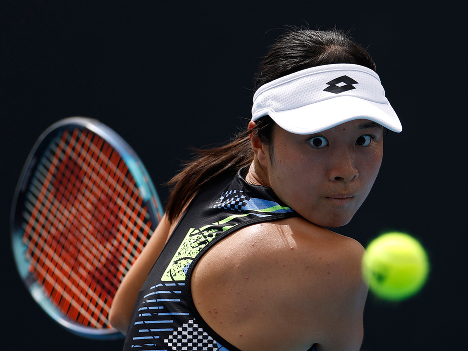 写真はオーストラリアン・オープン（オーストラリア・メルボルン）での齋藤咲良（MAT Tennis Academy）（Getty Images）