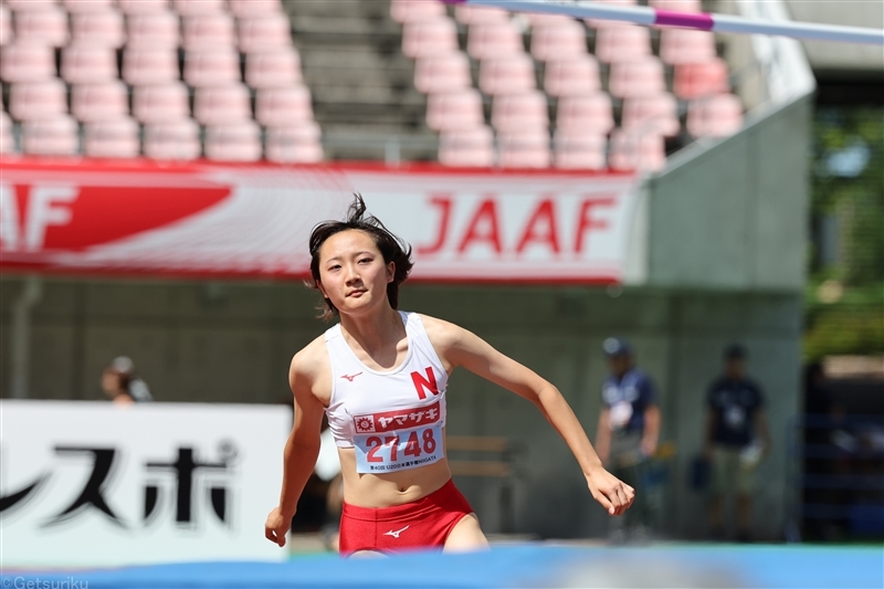 U20日本選手権女子走高跳で優勝した森﨑優希（日女体大）