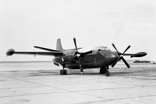 採用直後の1949年10月、パタクセントリバー海軍航空基地に配備されたAJ「サヴェージ」（画像：アメリカ海軍）。