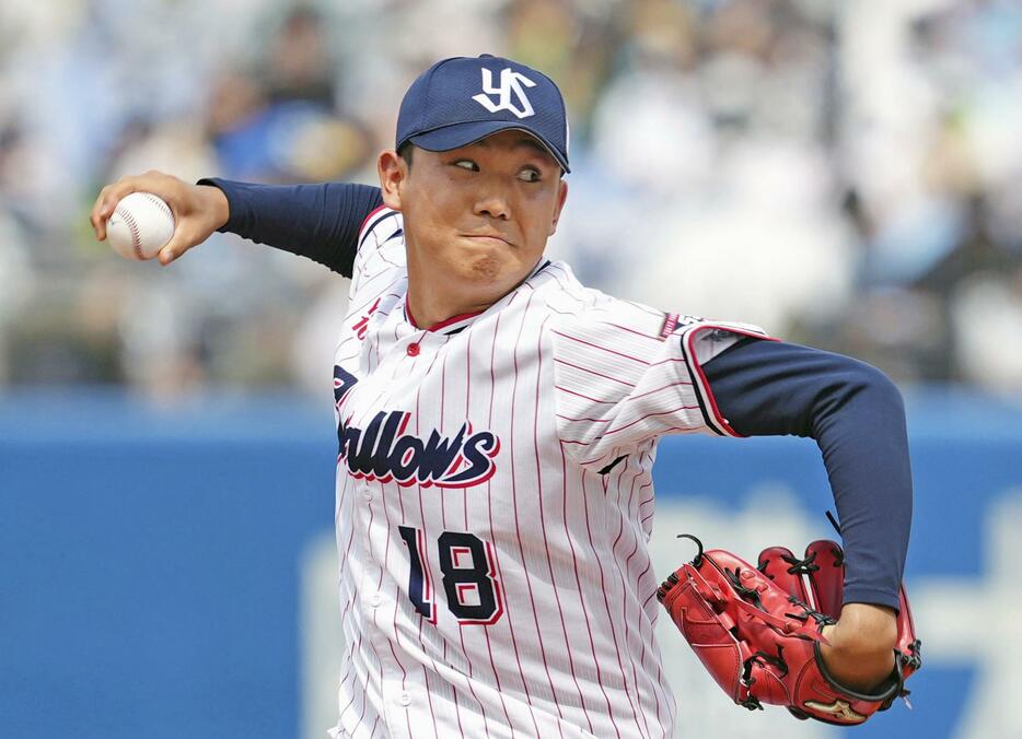 5回1失点で2勝目を挙げたヤクルト・奥川＝神宮