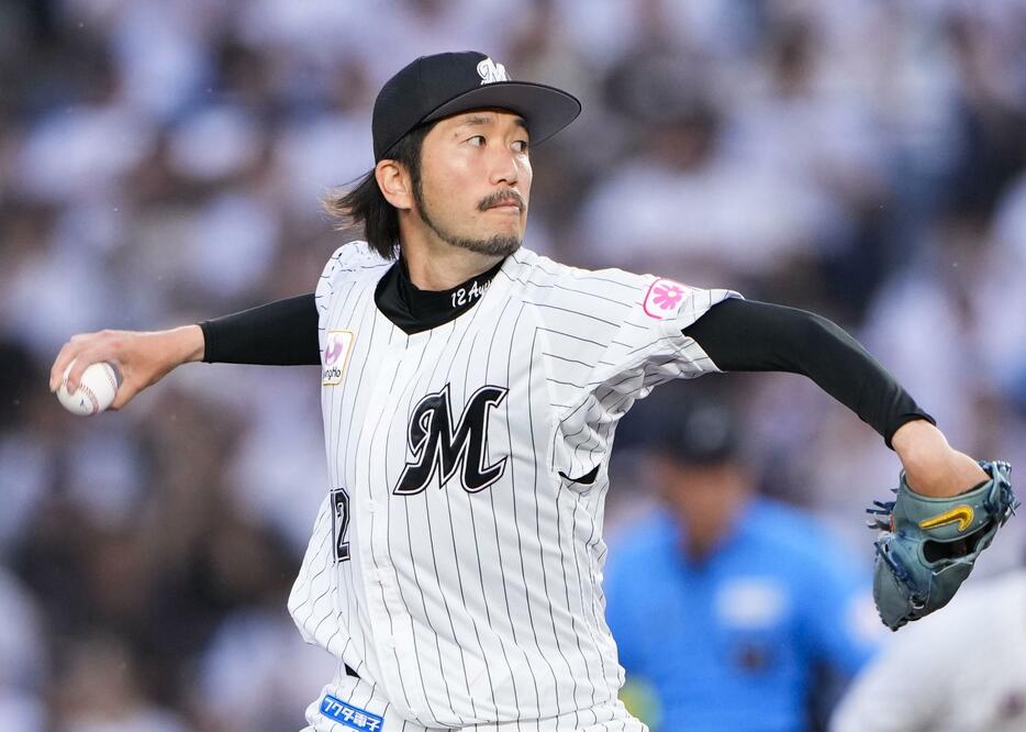 オリックス戦に先発したロッテ・石川歩＝ZOZOマリン