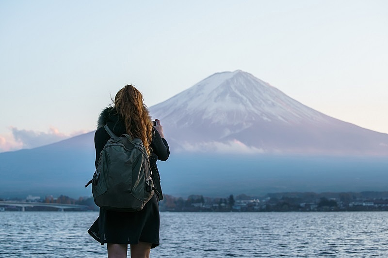 富士登山の吉田ルートで人流データ取得