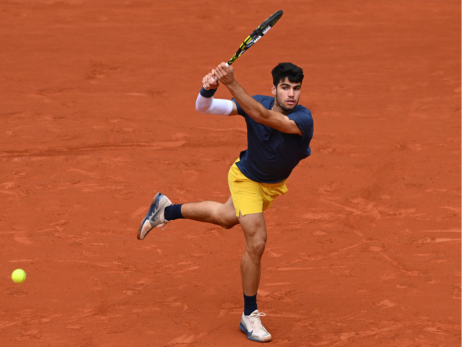 「フレンチ・オープン」（フランス・パリ）で準々決勝に進出したカルロス・アルカラス（スペイン）（Getty Images）