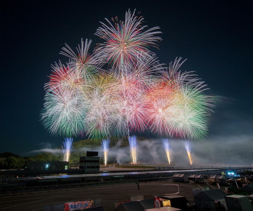 2023年同花火大会の様子＝2023年6月撮影、岡山国際サーキット提供