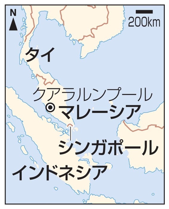 マレーシア・クアラルンプール、シンガポール、インドネシア、タイ