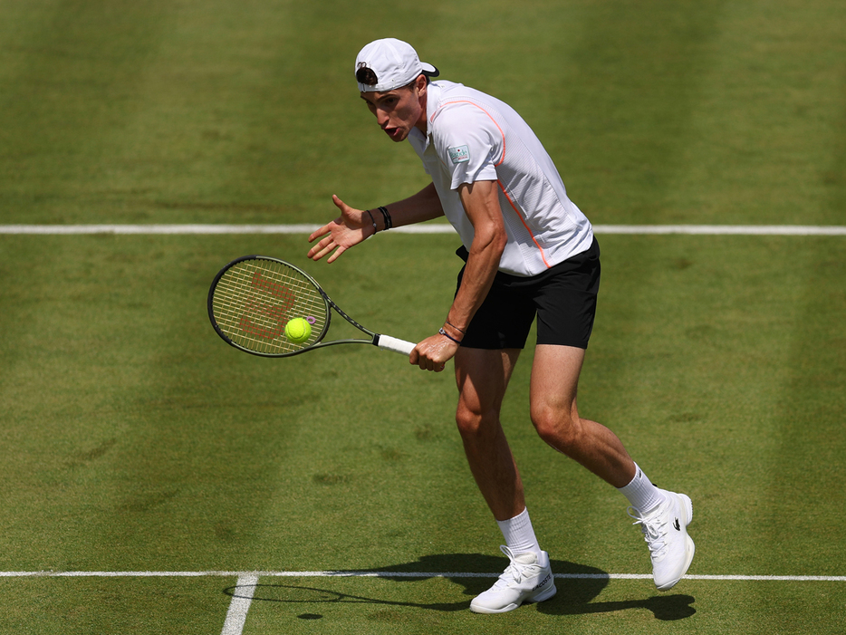 写真は2023年シンチ選手権（イギリス・ロンドン）でのユーゴ・アンベール（フランス）（Getty Images）