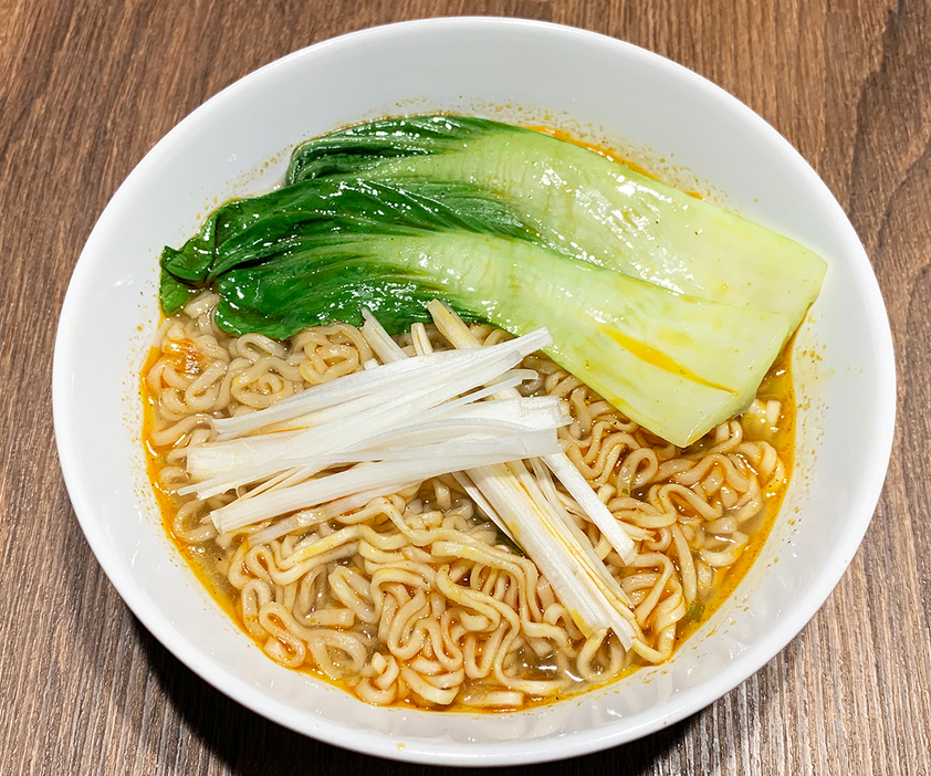 完成した「台湾香辣牛肉湯麺」