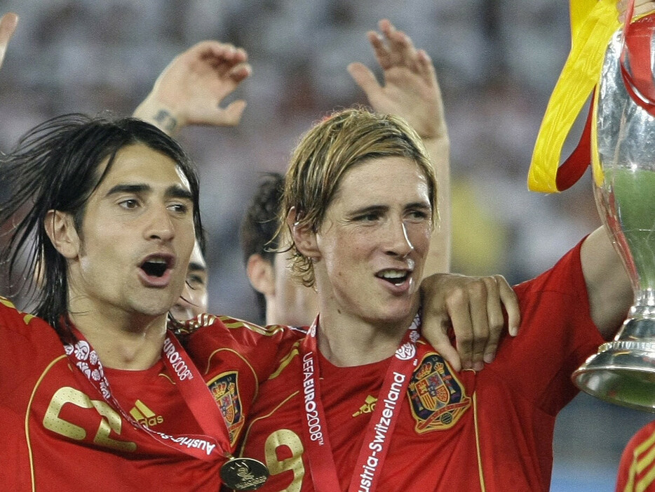 EURO2008で44年ぶりに優勝を果たしたスペイン代表 photo by Reuters／AFLO