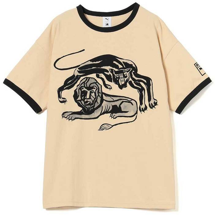 「サバンナコレクション プリントTシャツ」1万2100円／プーマ×サスクワァッチファブリックス×ビームス