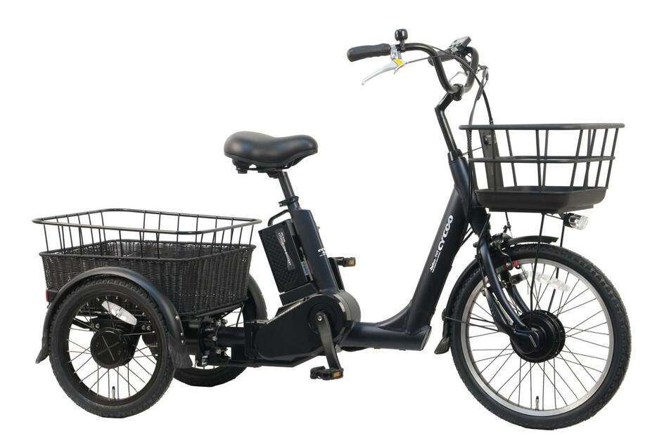 電動アシスト三輪自転車「CYCOO Refna PUT」。何かと便利で実用性は極めて高い。