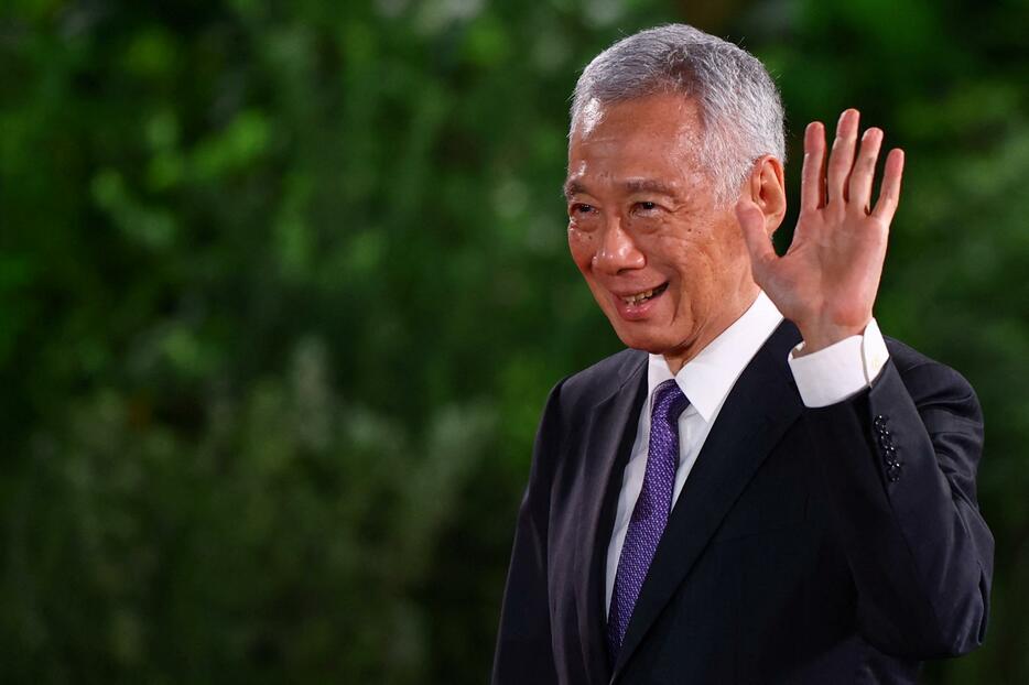 2024年5月15日、シンガポールの新首相就任式に出席したリー・シェンロン氏（ロイター＝共同）