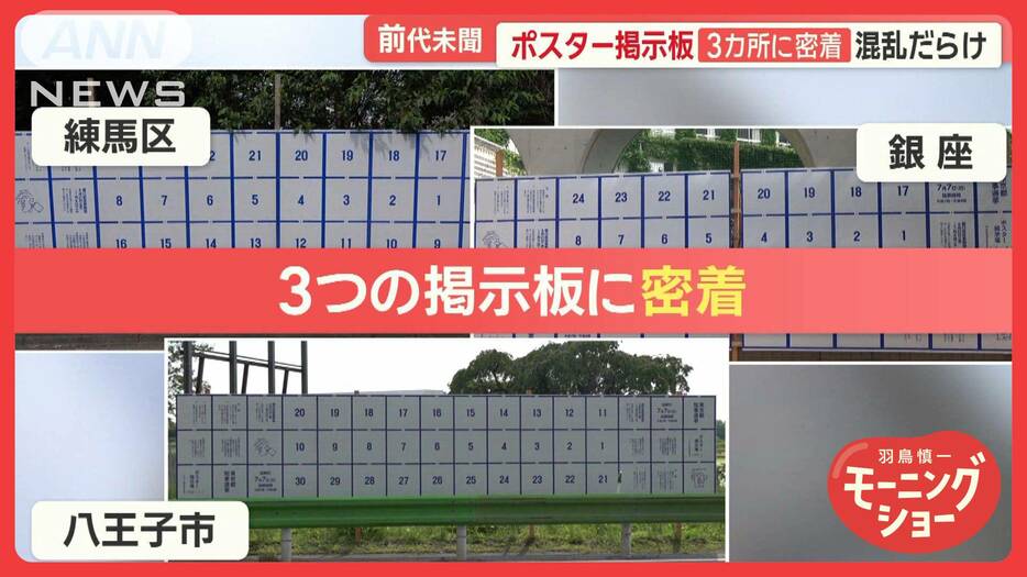 異様光景…“掲示板ジャック”も…東京都知事選挙　ポスター貼り「3カ所」に密着
