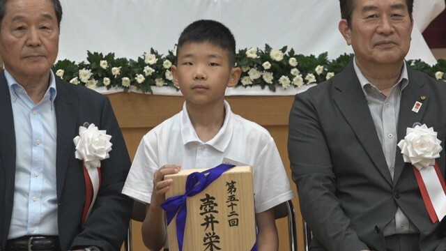 壺井栄賞を受賞 平林裕陽さん（土庄小学校6年）