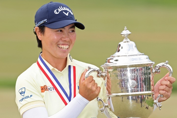 女子ゴルフのメジャー第2戦「全米女子オープン」を制した22歳・笹生優花。(C)Getty Images