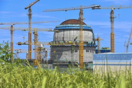 建設中の海南原子力発電基地「華竜1号」2期プロジェクトの3号機（2023年6月28日撮影、資料写真）。