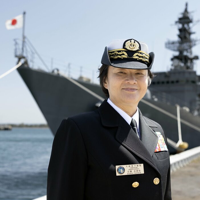 海上自衛隊で女性初めての海将になった近藤奈津枝さん（撮影：加治屋誠）