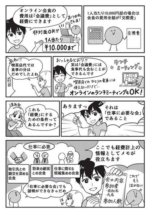 ［漫画解説2］オンライン会食は経費にできる？