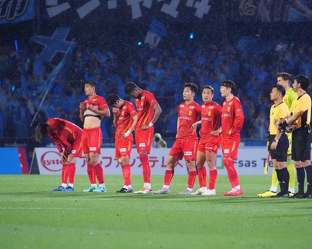 天皇杯２回戦で敗退した名古屋。写真：田中研治（サッカーダイジェスト写真部）