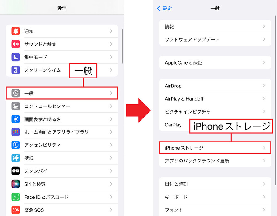 LINEのデータ使用量を確認する手順【iPhone】1