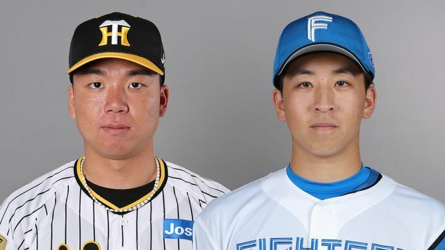 予告先発の阪神・村上頌樹投手(左)と日本ハム・細野晴希投手(右)