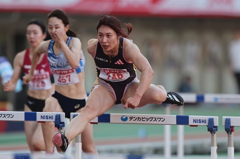 日本選手権女子100mハードル準決勝でパリ五輪参加標準記録を突破した福部真子