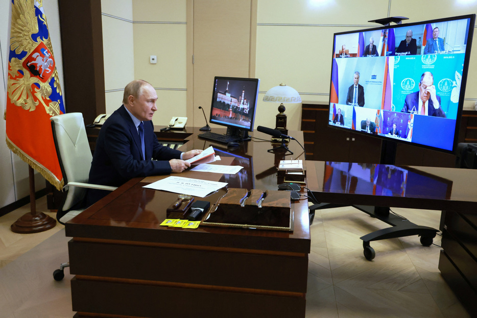 ロシアのプーチン大統領は２８日、核兵器の搭載が可能な短・中距離の地上配備型ミサイルの製造を再開すると表明した。提供画像（２０２４年　ロイター）