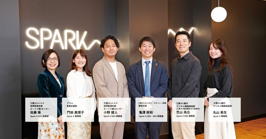 写真左から、佐藤 葵さん、門田 眞理子さん、小野 健人さん、亀澤 政和さん、児山 高広さん、丸山 美生さん