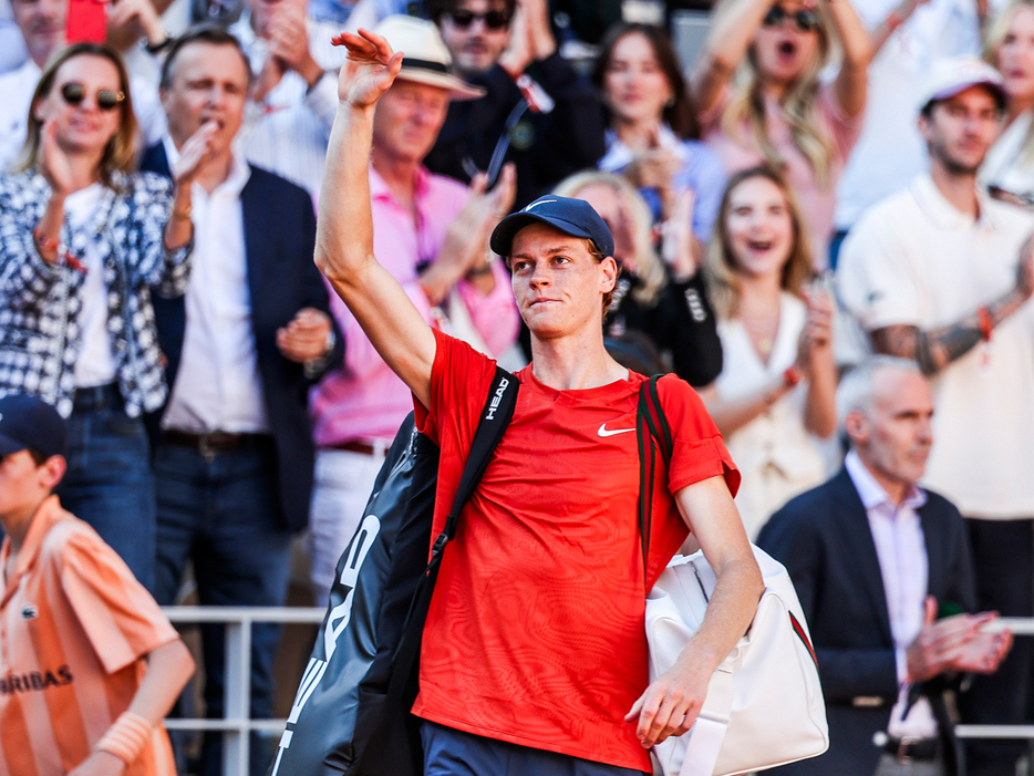 「フレンチ・オープン」（フランス・パリ）で準決勝の新世代ライバル対決に敗れたヤニク・シナー（イタリア）（Getty Images）