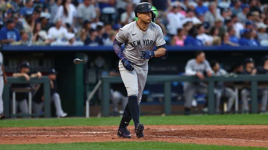 5回表に17号2ランを放ったヤンキースのジャンカルロ・スタントン（MLB Advanced Media）