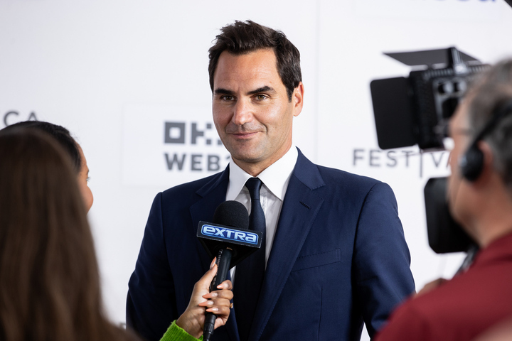 今週、トライベッカ映画祭の『FEDERER: Twelve Final Days』プレミア上映会に出席したフェデラー氏。そのドキュメンタリーの中でジョコビッチとの関係性を語っている。(C)Getty Images