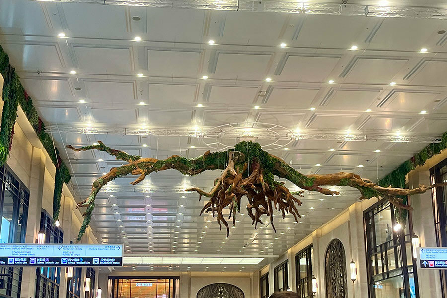 見たことある？コンコースに登場している大樹の装飾「GREEN SEED」（大阪市北区）