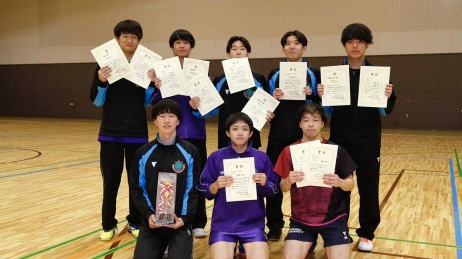 写真：札幌大学/提供：北海道学生卓球連盟