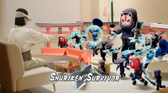Vision Pro向けスペーシャルシューティングゲーム「Shuriken Survivor」