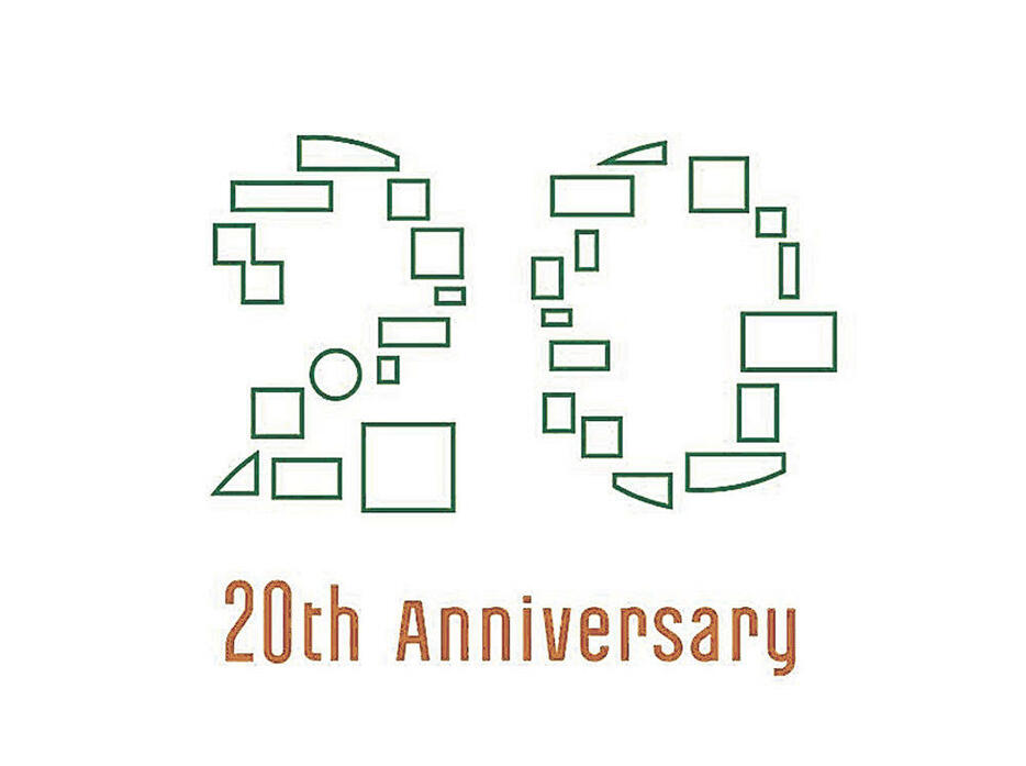 開館20周年を記念して制作されたロゴマーク（金沢21世紀美術館提供）