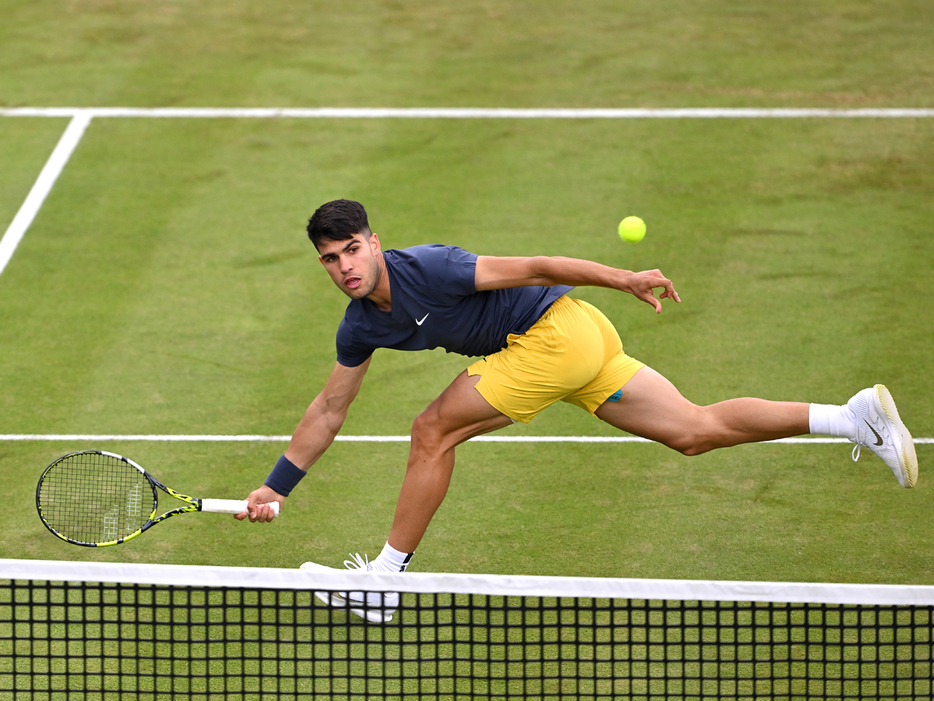 「シンチ選手権」（イギリス・ロンドン）で2回戦に進出したカルロス・アルカラス（スペイン）（Getty Images）