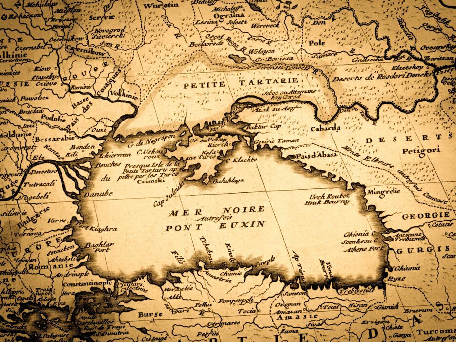 ［写真］黒海周辺の地図（GYRO_PHOTOGRAPHY/イメージマート