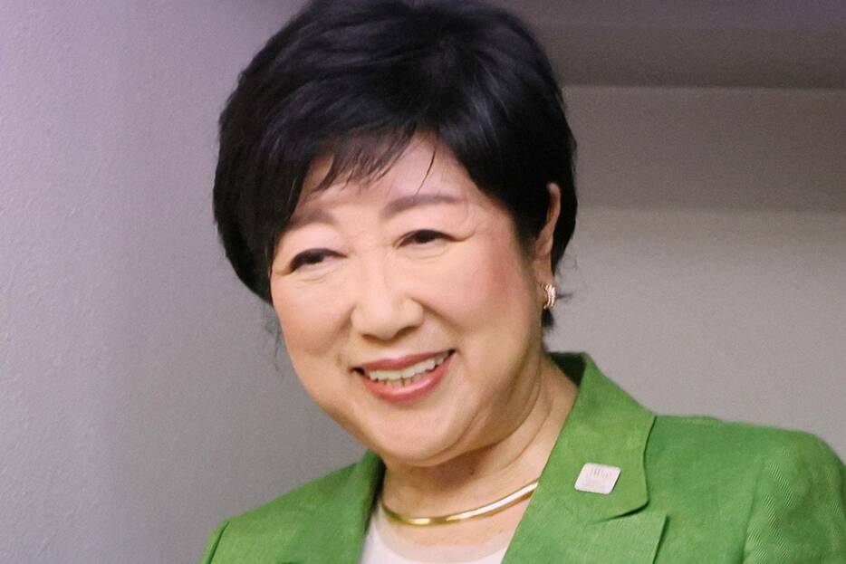 2024年6月19日（木）、東京都知事選の選挙事務所開きを行った小池百合子東京都知事。  写真：つのだよしお/アフロ