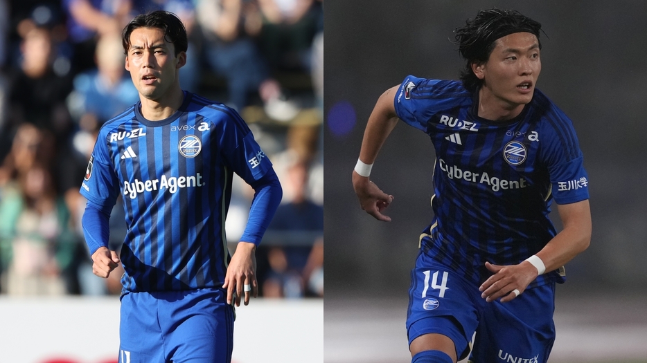 天皇杯・筑波大学戦で負傷した町田の安井〔左〕とチャン・ミンギュ〔右〕 (C)J.LEAGUE