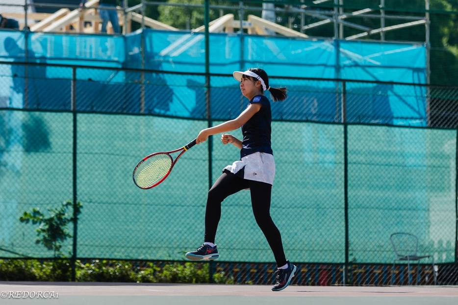 「グリーンカップ埼玉国際女子テニス」（埼玉・グリーンテニスプラザ）で女子シングルス2回戦に進出した伊藤あおい（SBC メディカルグループ）（写真提供◎グリーンテニスプラザ、撮影◎齋藤明）