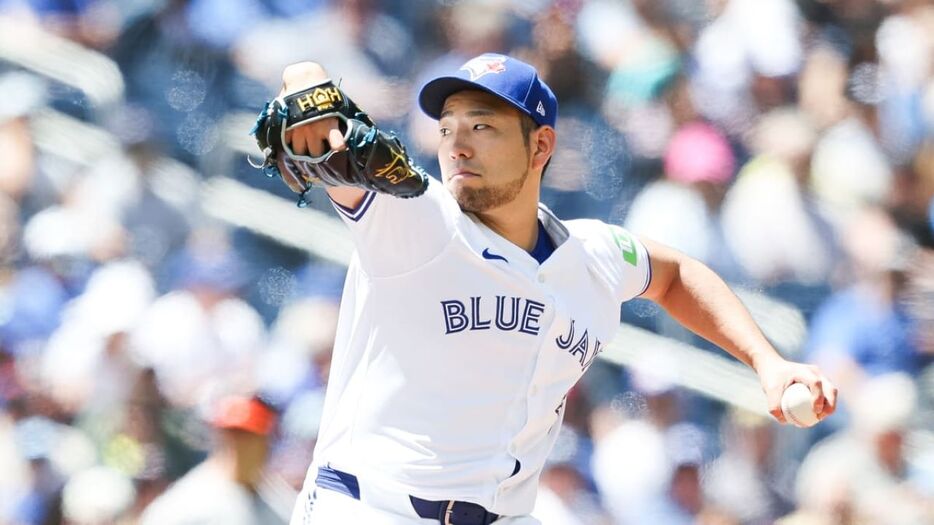 3勝目を挙げたブルージェイズ・菊池（MLB Advanced Media）