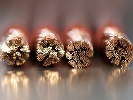 Cross sections of copper cables in a row. Photographer: Bloomberg Creative Photos/Bloomberg Creative Collection