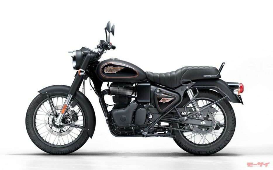 ■「ROYAL ENFIELD広島」の取り扱い車例：「Bullet350 Black Gold」