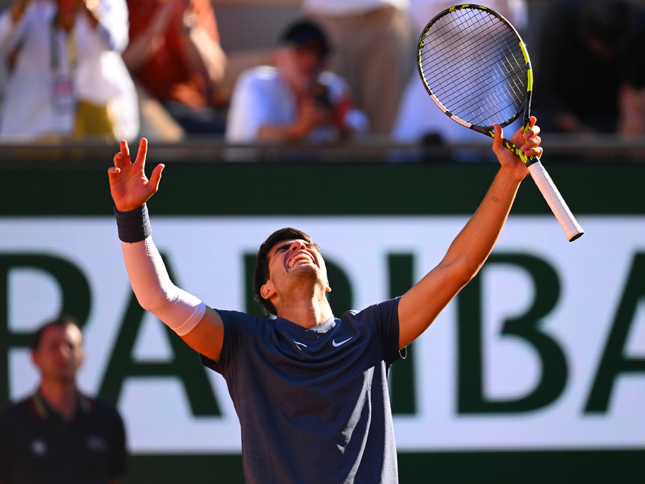 「フレンチ・オープン」（フランス・パリ）で決勝に進出したカルロス・アルカラス（スペイン）（Getty Images）