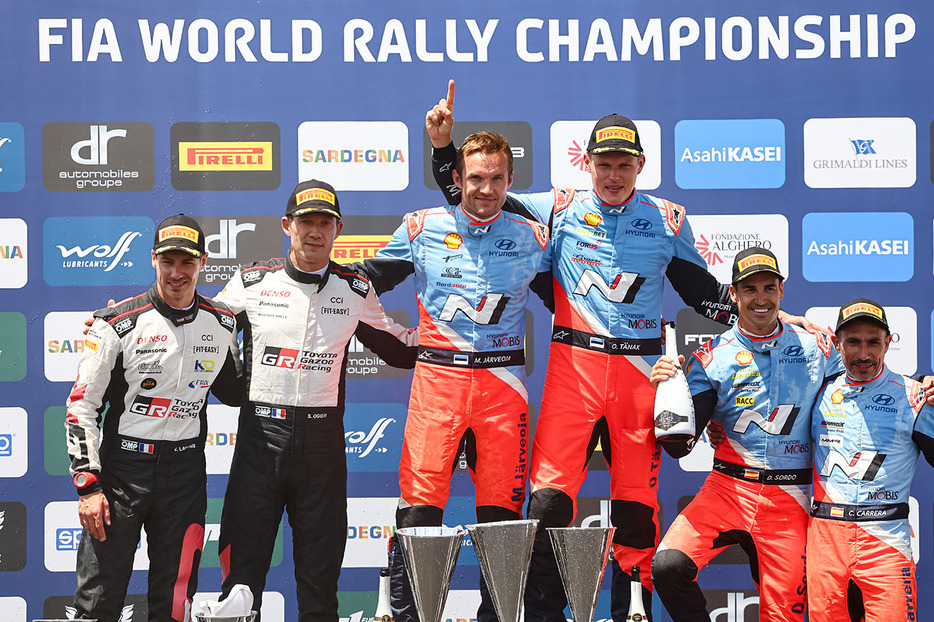 2024年WRC第6戦ラリー・イタリア・サルディニア　表彰式