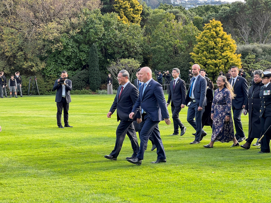 ニュージーランド（ＮＺ）首相官邸は１７日、ラクソン首相を乗せた国防軍機が１６日、訪問先の日本に向かう途中で故障し、首相は民間機で移動したと明らかにした。写真は６月１３日、ウェリントンで撮影（２０２４年　ロイター/Lucy Craymer）